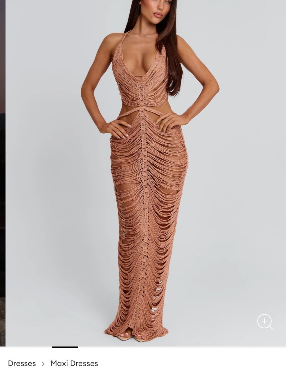Kaelani maxi dress rose gold